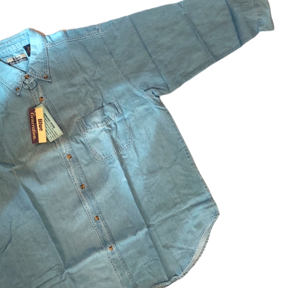 Darker denim NWT Blue Generation Long Sleeve Denim Button Down